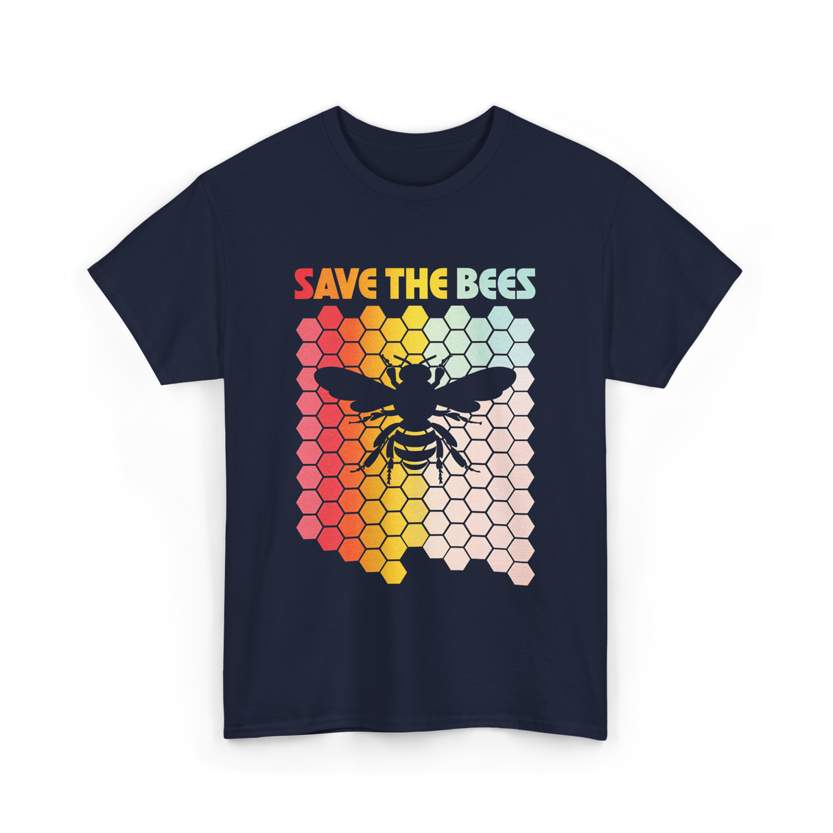 Save The Bees Bees Environment T-Shirt - Navy