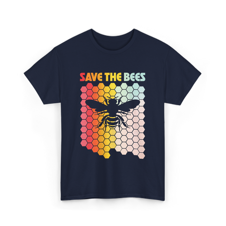 Save The Bees Bees Environment T-Shirt - Navy