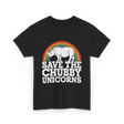 Save the Chubby Unicorns Conservation T-Shirt - Black