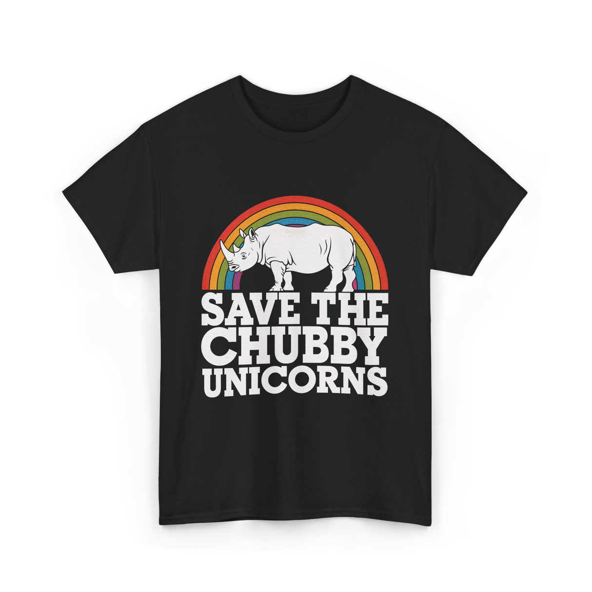 Save the Chubby Unicorns Conservation T-Shirt - Black