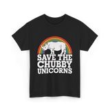 Save the Chubby Unicorns Conservation T-Shirt - Black