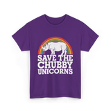 Save the Chubby Unicorns Conservation T-Shirt - Purple