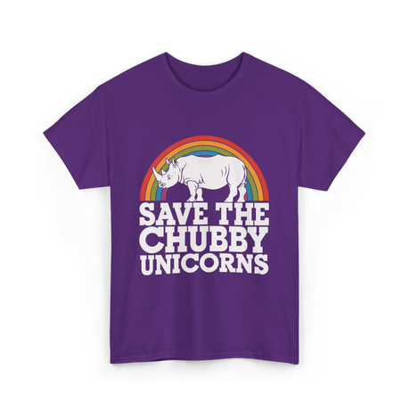 Save the Chubby Unicorns Conservation T-Shirt - Purple