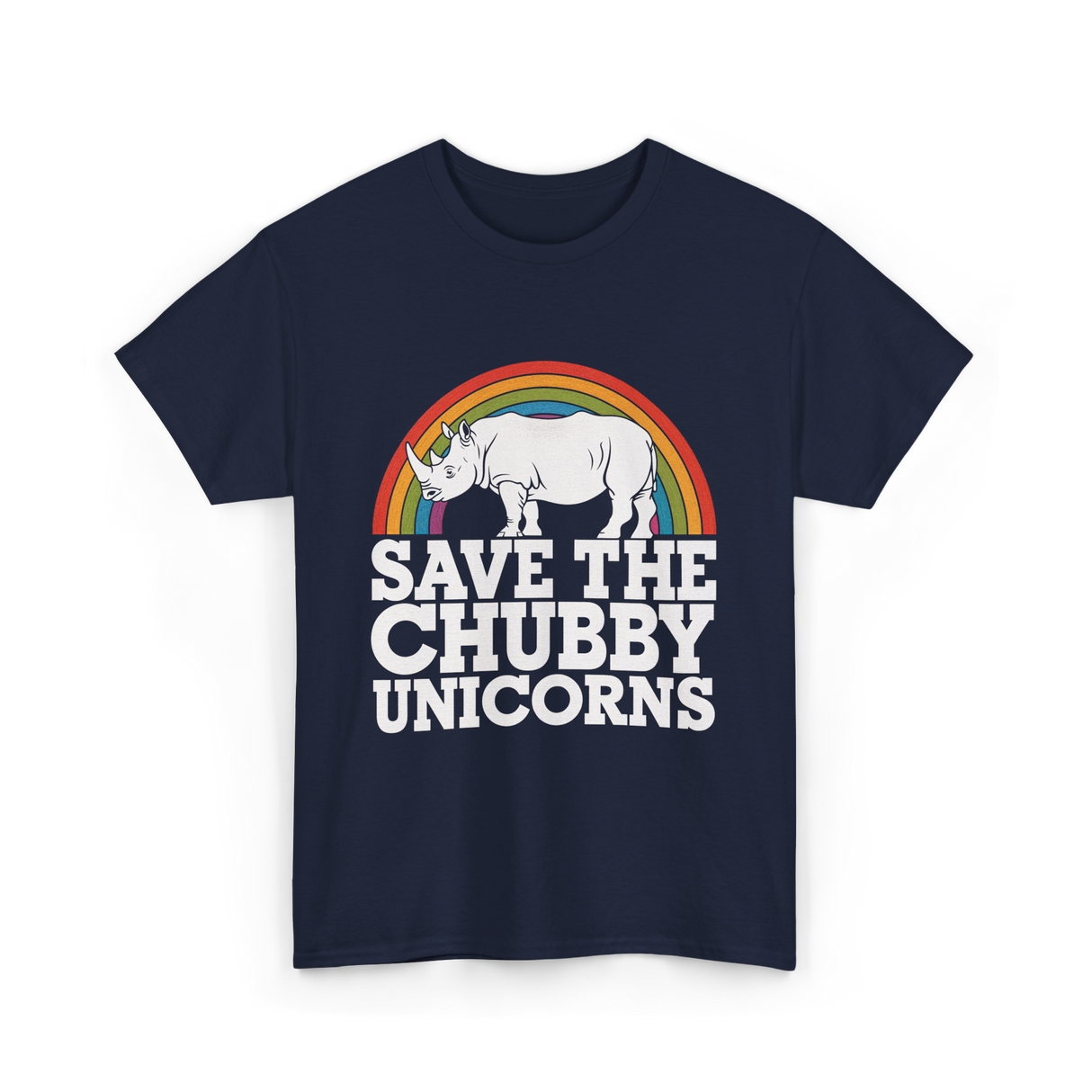 Save the Chubby Unicorns Conservation T-Shirt - Navy