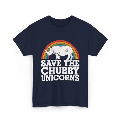 Save the Chubby Unicorns Conservation T-Shirt - Navy