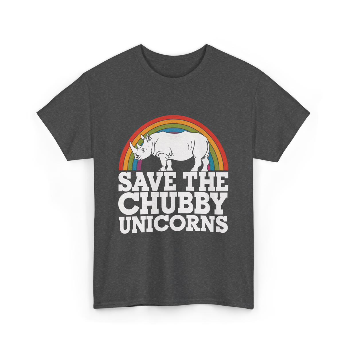 Save the Chubby Unicorns Conservation T-Shirt - Dark Heather