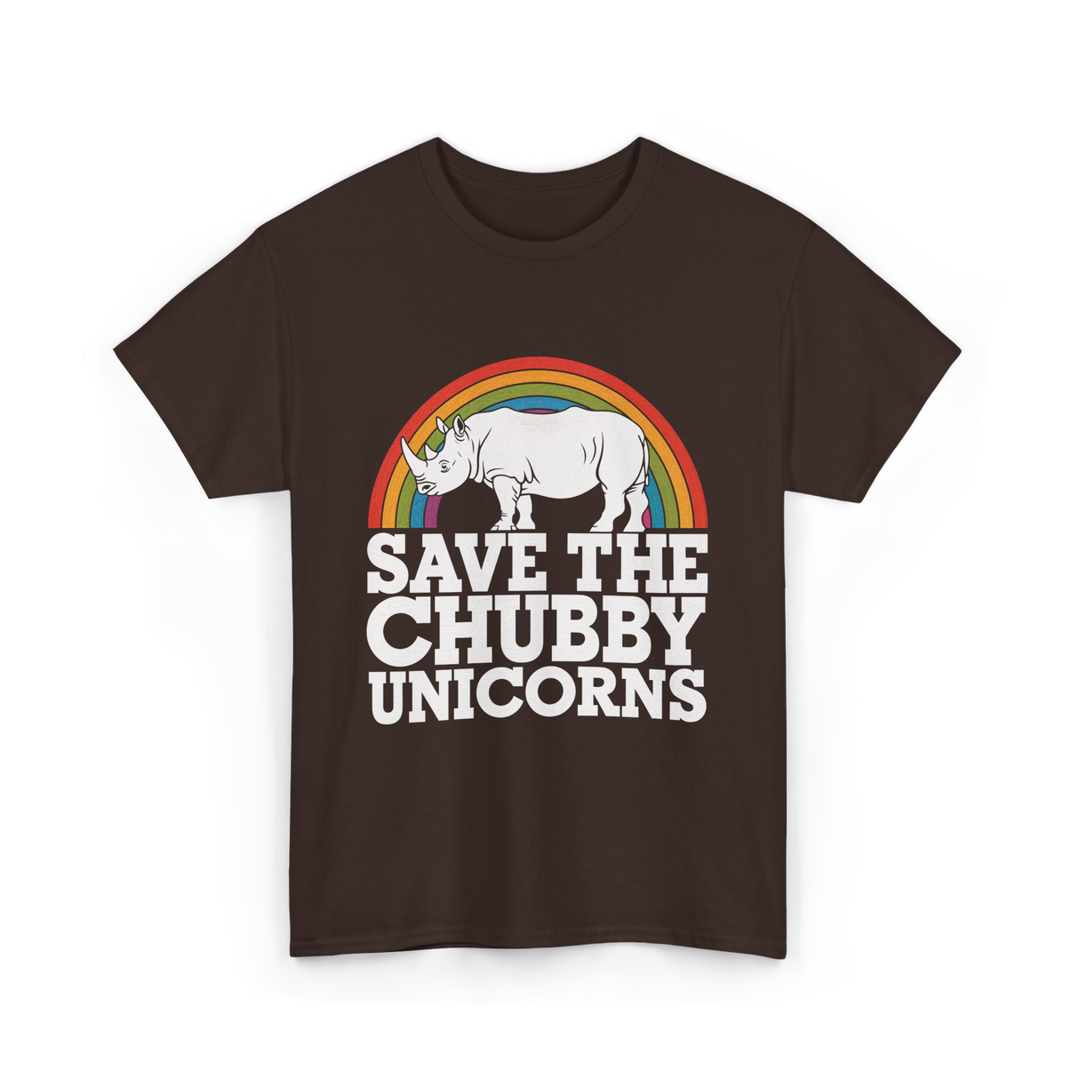 Save the Chubby Unicorns Conservation T-Shirt - Dark Chocolate