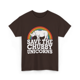 Save the Chubby Unicorns Conservation T-Shirt - Dark Chocolate