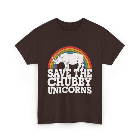 Save the Chubby Unicorns Conservation T-Shirt - Dark Chocolate