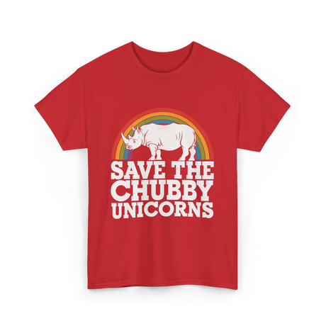 Save the Chubby Unicorns Conservation T-Shirt - Red