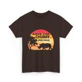 Save The Chubby Unicorns Rhino T-Shirt - Dark Chocolate