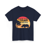 Save The Chubby Unicorns Rhino T-Shirt - Navy