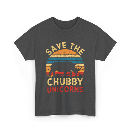 Save The Chubby Unicorns Rhino T-Shirt - Dark Heather