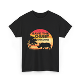 Save The Chubby Unicorns Rhino T-Shirt - Black