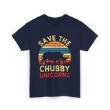 Save The Chubby Unicorns Rhino T-Shirt - Navy