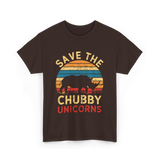 Save The Chubby Unicorns Rhino T-Shirt - Dark Chocolate