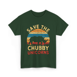 Save The Chubby Unicorns Rhino T-Shirt - Forest Green
