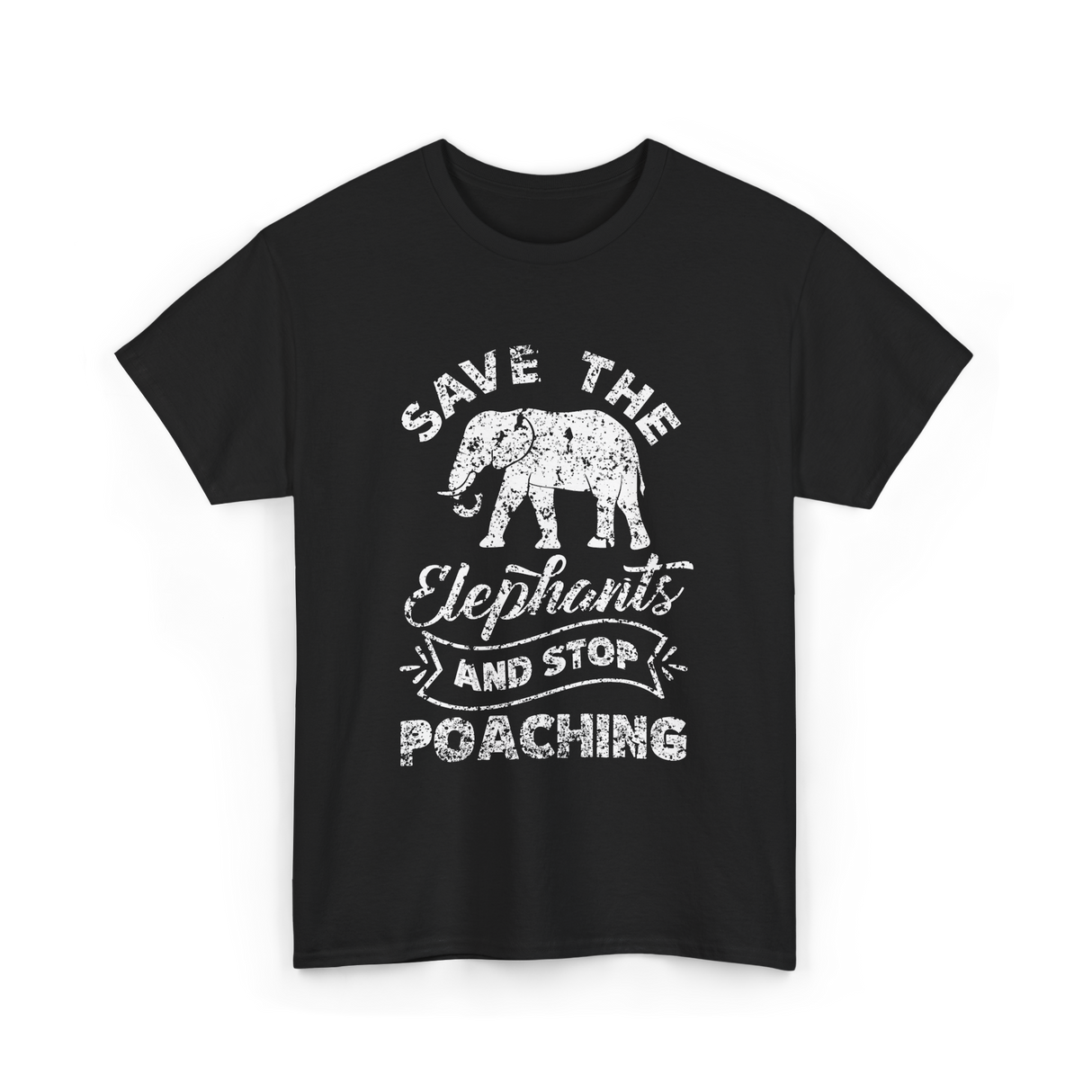 Save The Elephants Poaching T-Shirt - Black