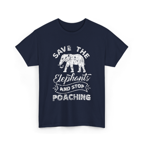 Save The Elephants Poaching T-Shirt - Navy