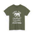 Save The Elephants Poaching T-Shirt - Military Green