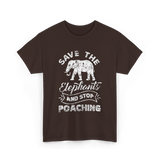 Save The Elephants Poaching T-Shirt - Dark Chocolate