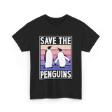 Save The Penguins Penguin Conservation T-Shirt - Black