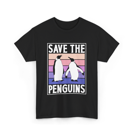 Save The Penguins Penguin Conservation T-Shirt - Black