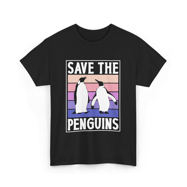 Save The Penguins Penguin Conservation T-Shirt - Black