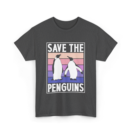 Save The Penguins Penguin Conservation T-Shirt - Dark Heather