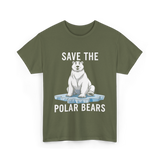 Save The Polar Bears Conservation T-Shirt - Military Green