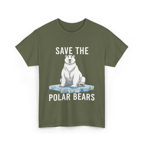 Save The Polar Bears Conservation T-Shirt - Military Green