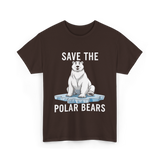 Save The Polar Bears Conservation T-Shirt - Dark Chocolate