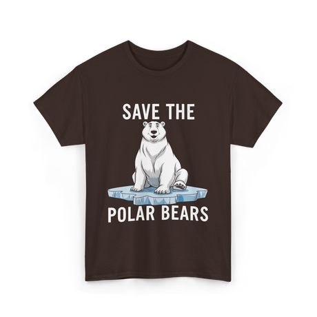 Save The Polar Bears Conservation T-Shirt - Dark Chocolate