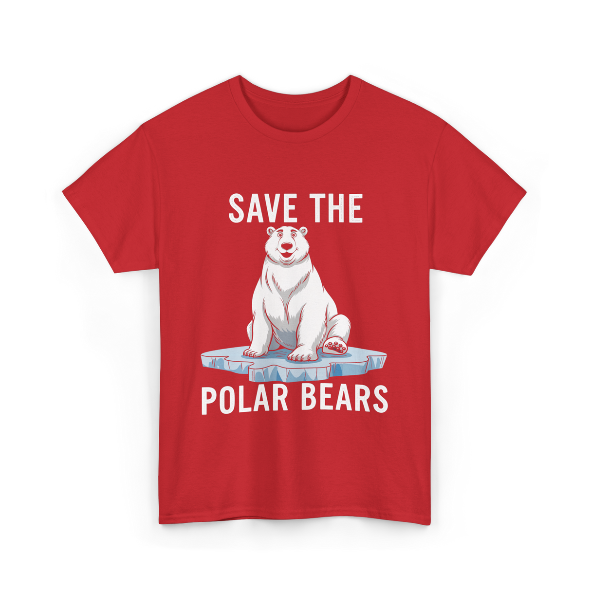 Save The Polar Bears Conservation T-Shirt - Red