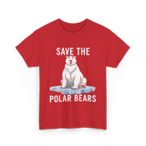 Save The Polar Bears Conservation T-Shirt - Red