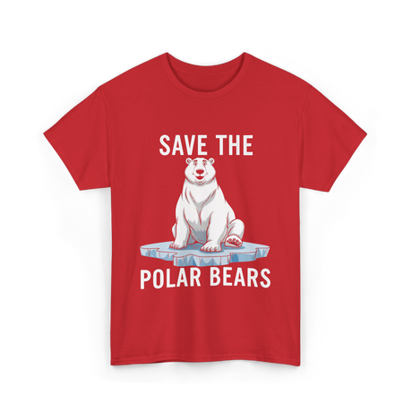 Save The Polar Bears Conservation T-Shirt - Red