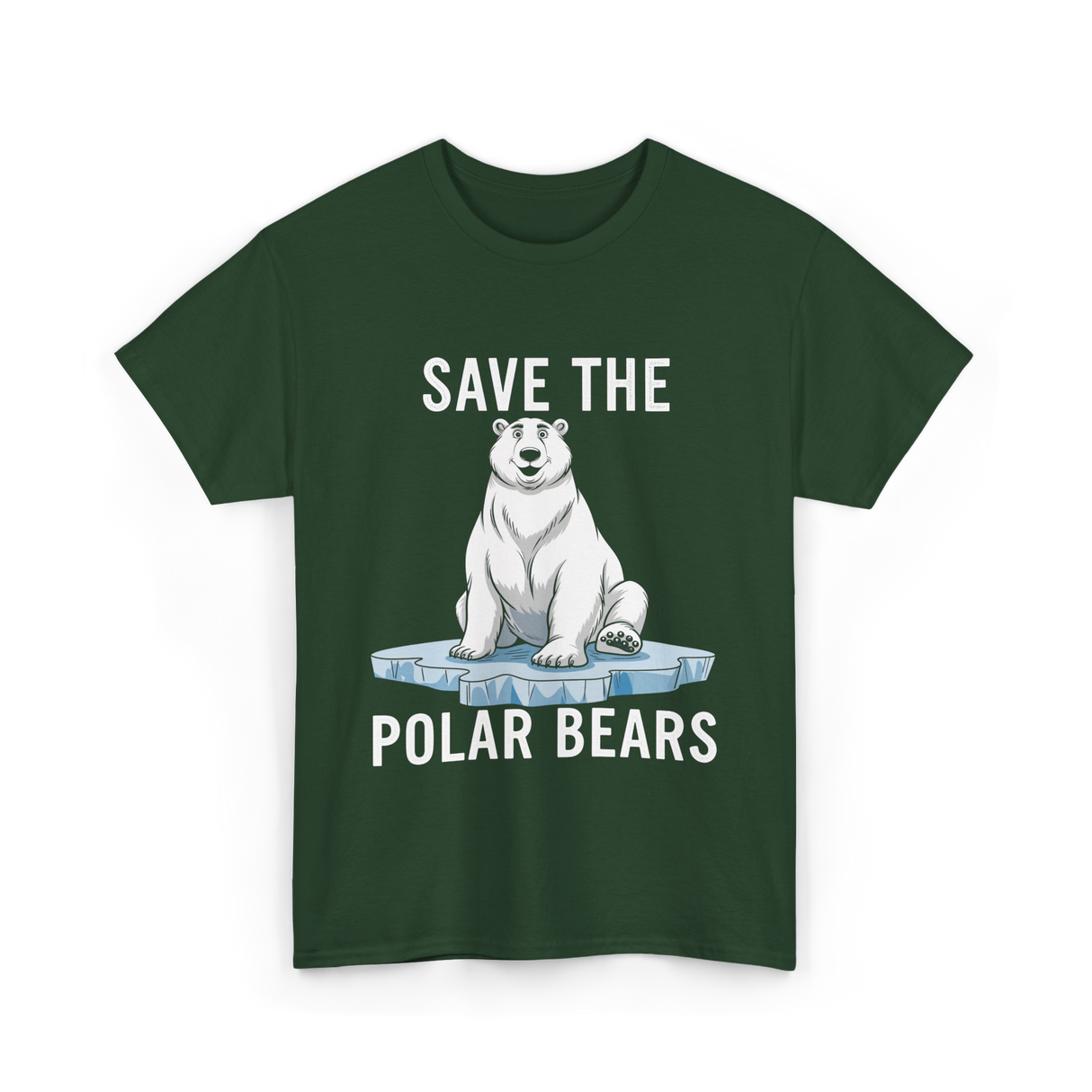 Save The Polar Bears Conservation T-Shirt - Forest Green