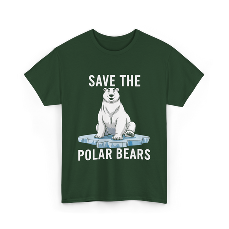 Save The Polar Bears Conservation T-Shirt - Forest Green