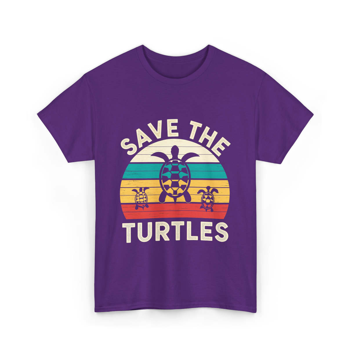 Save The Turtles Animal Rights T-Shirt - Purple