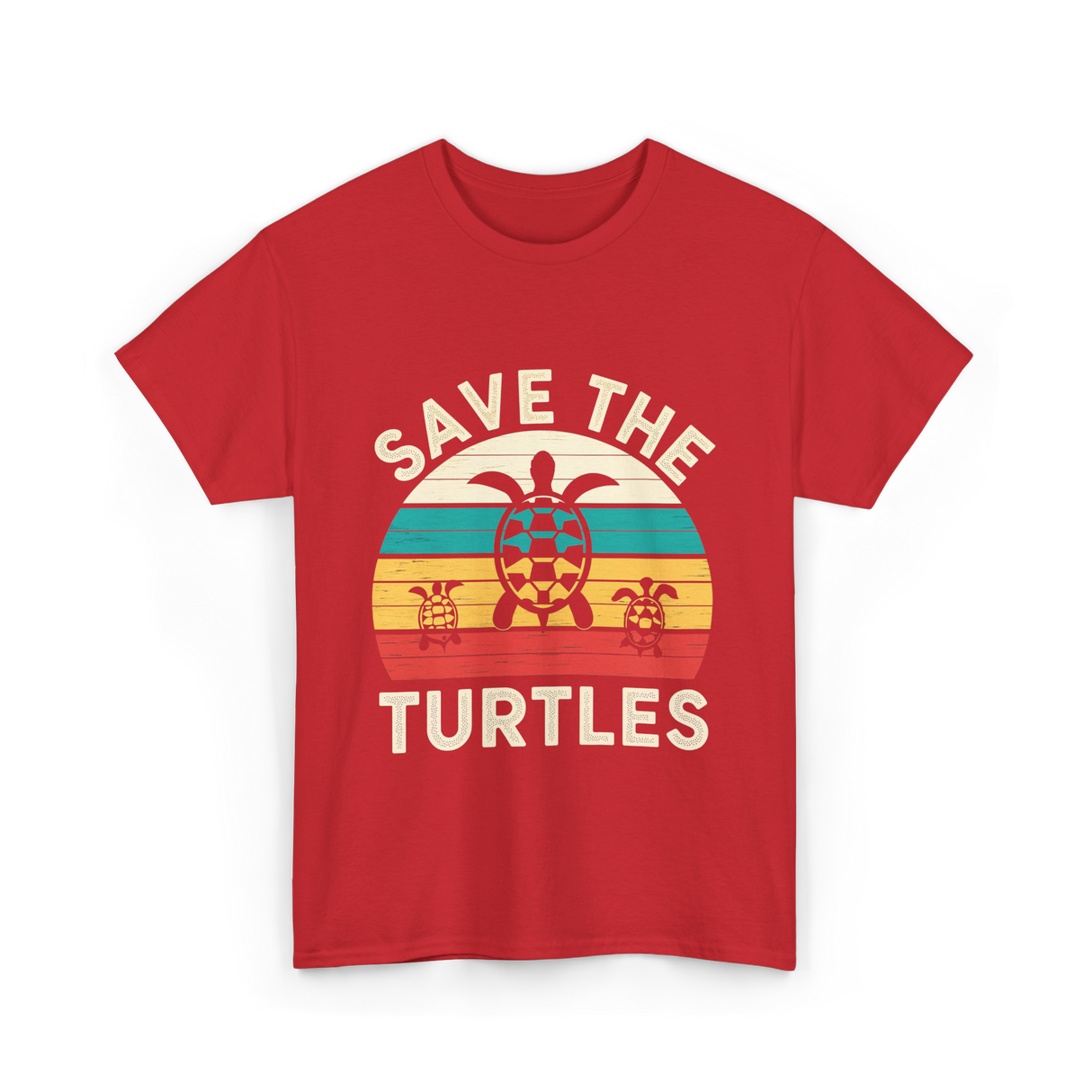 Save The Turtles Animal Rights T-Shirt - Red