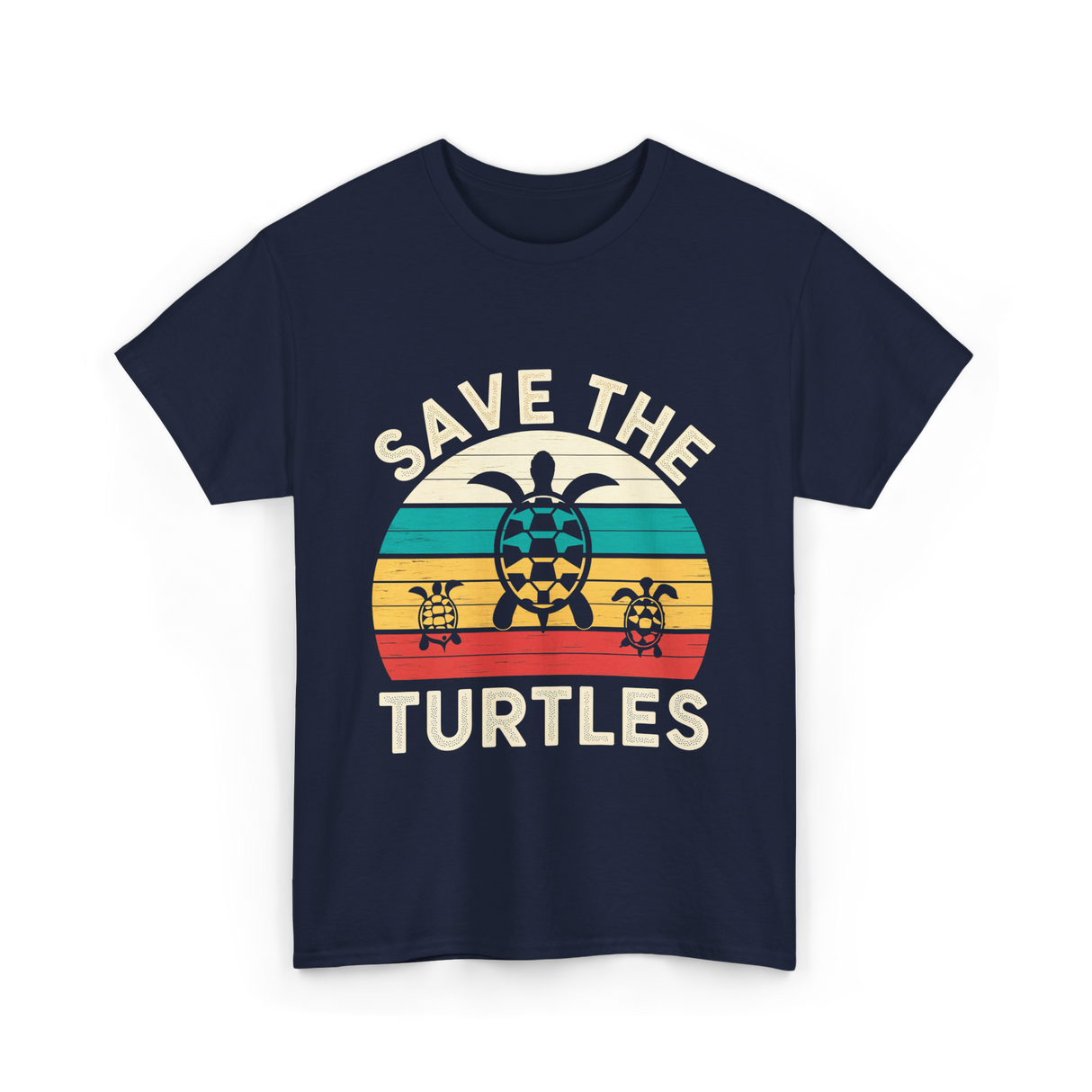 Save The Turtles Animal Rights T-Shirt - Navy