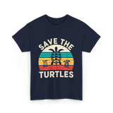 Save The Turtles Animal Rights T-Shirt - Navy