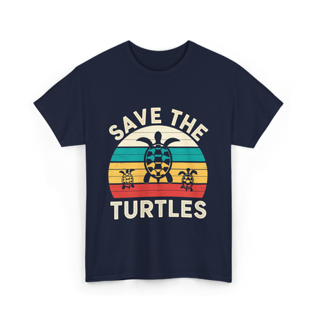 Save The Turtles Animal Rights T-Shirt - Navy