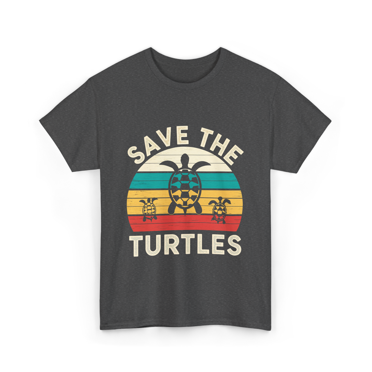 Save The Turtles Animal Rights T-Shirt - Dark Heather