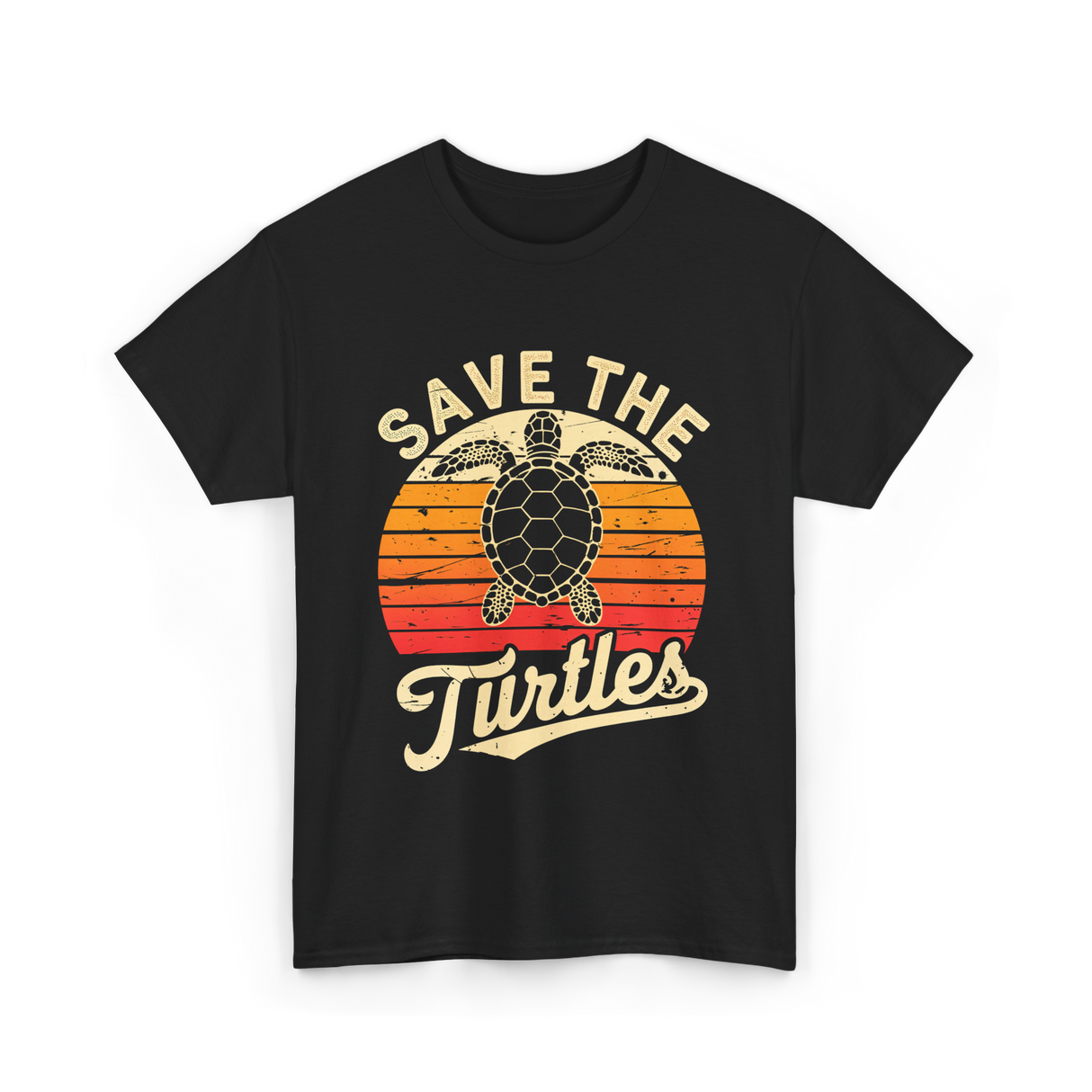 Save the Turtles Marine Life Conservation T-Shirt - Black