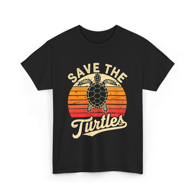 Save the Turtles Marine Life Conservation T-Shirt - Black