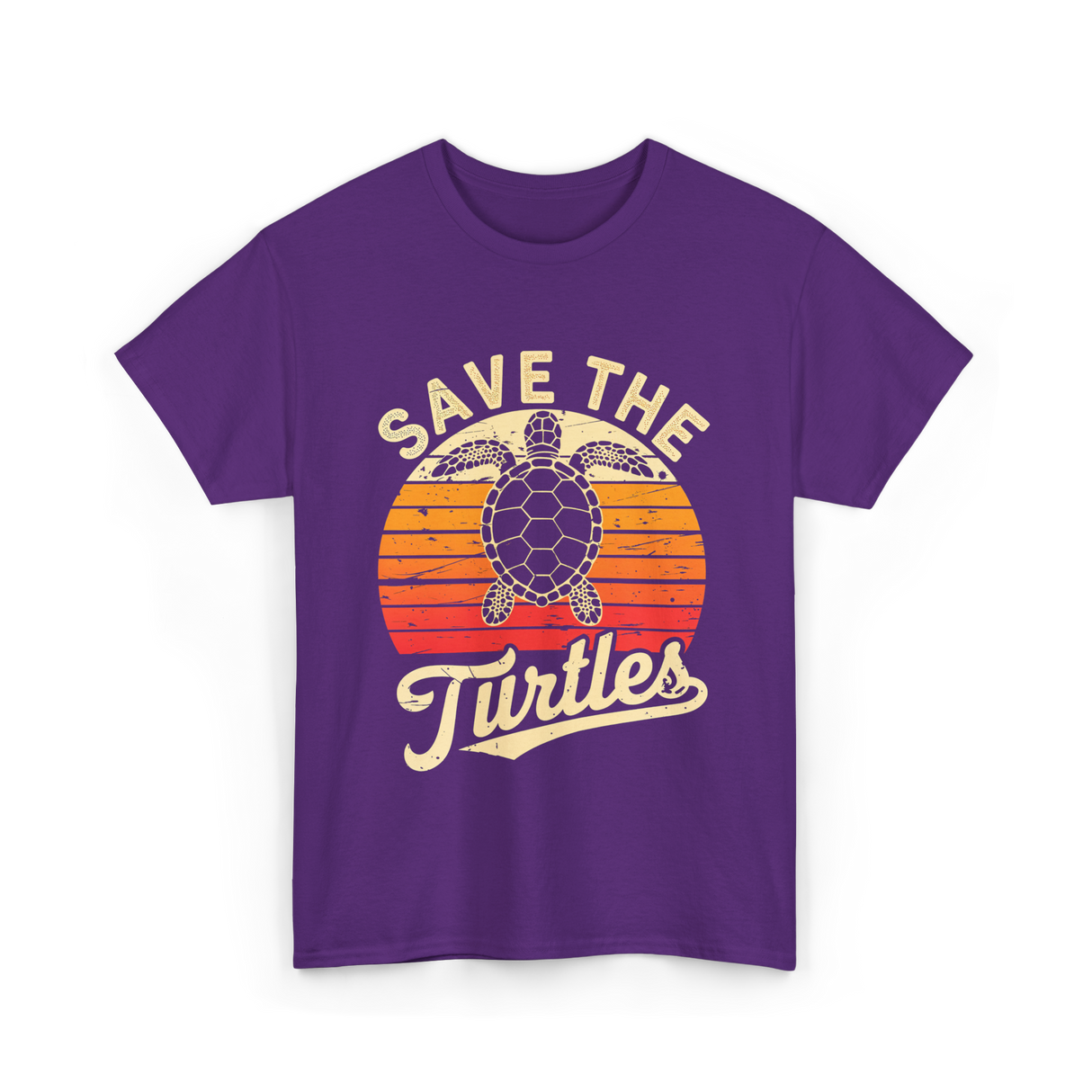 Save the Turtles Marine Life Conservation T-Shirt - Purple