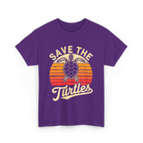 Save the Turtles Marine Life Conservation T-Shirt - Purple