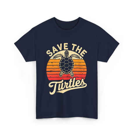 Save the Turtles Marine Life Conservation T-Shirt - Navy