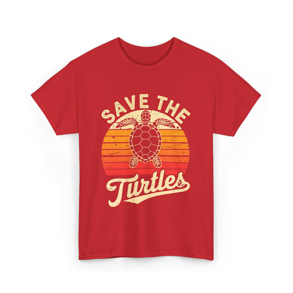 Save the Turtles Marine Life Conservation T-Shirt - Red